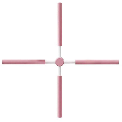 Yoga Postures Stick – Yoga Exercise Stick, Stretch Mobility Pole, Adjustable Pilates Training Bar, Portable Rehabilitation Fitness Tool | Lightweight Stretching Aid for Office Gym Travel Home - color: Pink