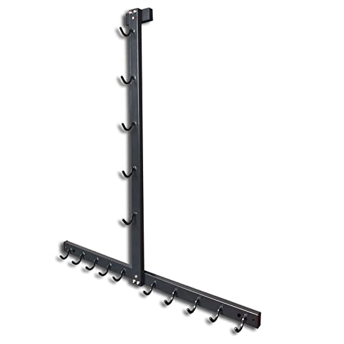 BLUSLM Lat Pull Down Bar Gym Accessory Rack, Lat Pulldown Attachments Cable Attachment Storage Rack for Mag Grip - Home Gym Fitness Heavy Duty A-Frame Stand - color: T-ZHIJIA