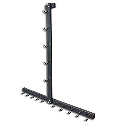 BLUSLM Lat Pull Down Bar Gym Accessory Rack, Lat Pulldown Attachments Cable Attachment Storage Rack for Mag Grip - Home Gym Fitness Heavy Duty A-Frame Stand - color: T-ZHIJIA