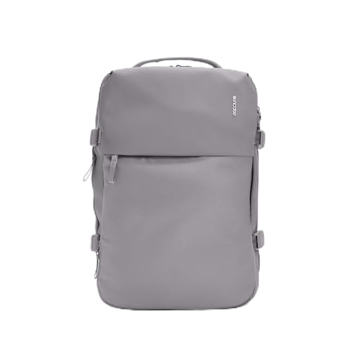 Incase A.R.C. Travel Backpack 38L – Expandable Carry On Luggage, Fits up to 17" Laptop – Butterfly Opening, Quick Access Pocket, Shoe Storage – Airplane Travel Essentials, Weekend Bag – Grey - color: Grey