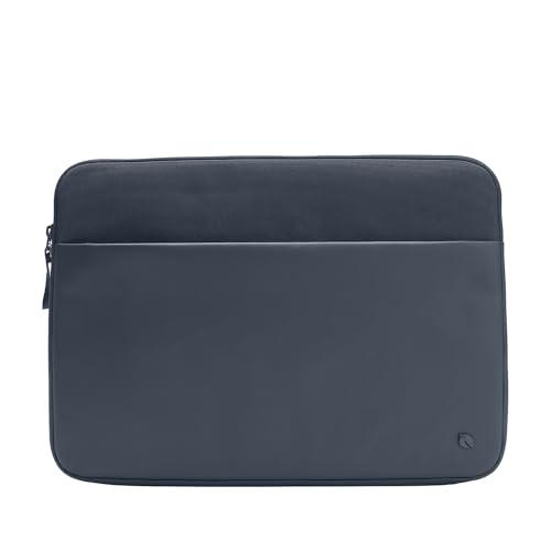 Incase A.R.C. Sleeve with ReSpun Recycled Polyester - 15 inch and 16 inch MacBook/Laptop & iPad/Tablet Case - Cushioned Faux Fur Lining, External Zippered Slip Pocket - Navy - color: Navy