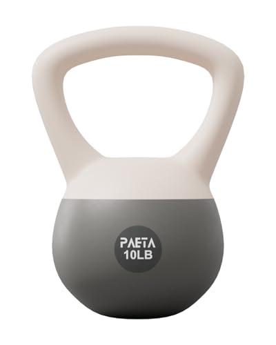 PAETA Soft Kettlebell for Home Fitness – Anti-Slip Grip & Wide Handle Design,Soft Kettlebell Set, Gentle Floor-Friendly Impact – 10lbs, 15lbs, 21lbs, for Home Functional Training - color: 10lbs White