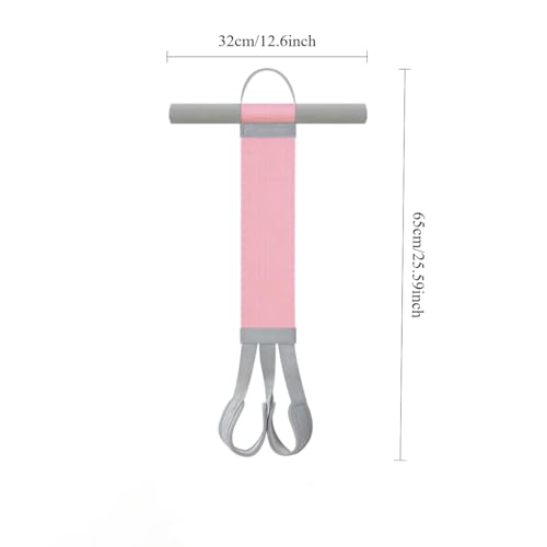 2025 New Yoga Pedal Resistance Fabric Band with Handles Anti-Broken Elastic Sit Up Pull Rope for Strength Training 120lb Full-Body Excercise Band Portable Unisex Resistance Exercise Bands - color: Pink