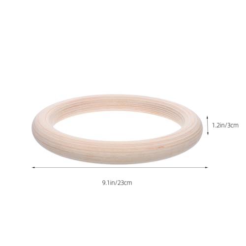 DECHOUS Wood Gymnastic Rings Set 2pcs – 28mm Birch Wood Pull-up Rings for Full Body Strength Training, Home Fitness and Calisthenics Exercise Equipment for Men and Adults