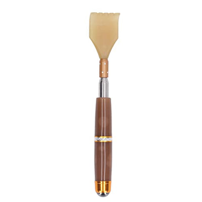 Extendable Back Scratcher, 20cm to 51cm Telescopic Massage Tool with Jade Textured Roller Ball for Head Neck Foot Back Relief