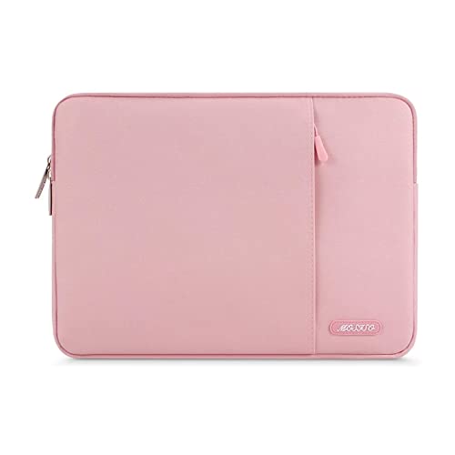 MOSISO Laptop Case 13.3 inch, 13-13.3 inch Laptop Sleeve Compatible with MacBook Air/Pro 13/Pro 14 M5 M4 M3 M2 M1, HP Dell ASUS Lenovo,Polyester Vertical Computer Sleeve Bag with Pocket, Pink - color: Pink, size: 13.3 inch
