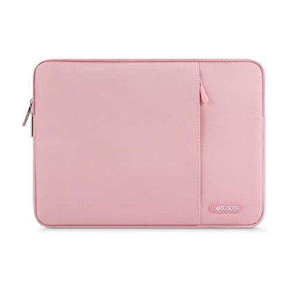 MOSISO Laptop Case 13.3 inch, 13-13.3 inch Laptop Sleeve Compatible with MacBook Air/Pro 13/Pro 14 M5 M4 M3 M2 M1, HP Dell ASUS Lenovo,Polyester Vertical Computer Sleeve Bag with Pocket, Pink - color: Pink, size: 13.3 inch