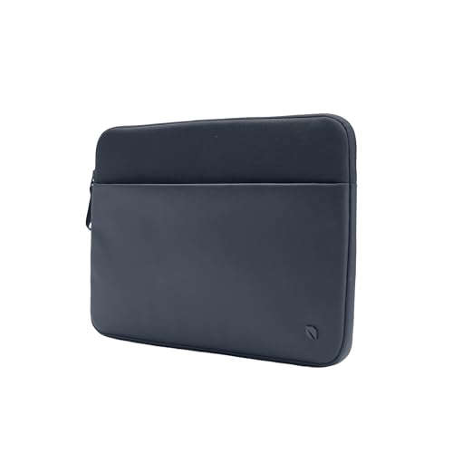 Incase A.R.C. Sleeve with ReSpun Recycled Polyester - 15 inch and 16 inch MacBook/Laptop & iPad/Tablet Case - Cushioned Faux Fur Lining, External Zippered Slip Pocket - Navy - color: Navy