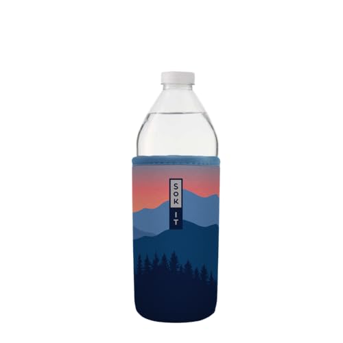 Sok It BotlSok Water Bottle Sleeve Insulated Neoprene Cover (Blue Ridge, Fits 16oz CamelBak or Nalgene) - color: Blue Ridge, size: Fits 16oz CamelBak or Nalgene
