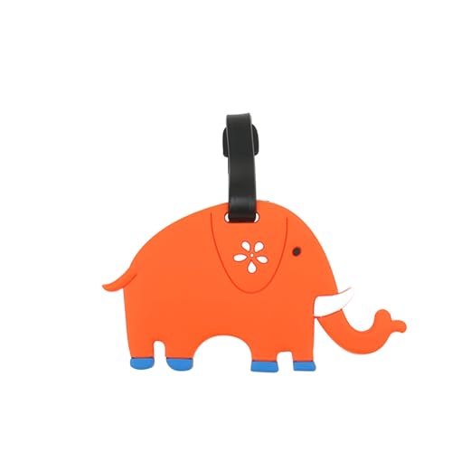 Cute Silicone Luggage Tag for Women Men Unique Travel Bag Tags Funny Colorful Identifier Suitcase Label (Elephant) - color: Elephant