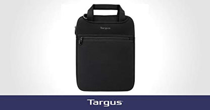 Targus Vertical Slipcase Laptop Messenger Bag, Black - Hideaway Handles with Cross Shoulder Strap and Protective Padding, Fits 14" Laptop (TSS913)