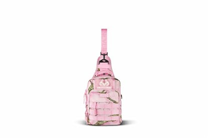 WOLFpak Tactical Sling Bag for Concealed Carry, EDC | Everday Crossbody Daypack - color: Realtree Apx Flushing Pink
