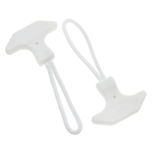 Zangc T-Shaped Zipper Pull Replacement of Heavy-Duty Zipper Pull Handle 2.75x1.37 inches White Color Suitable for suitcases Backpacks Handbags and Other Sports Equipment, etc 4pcs