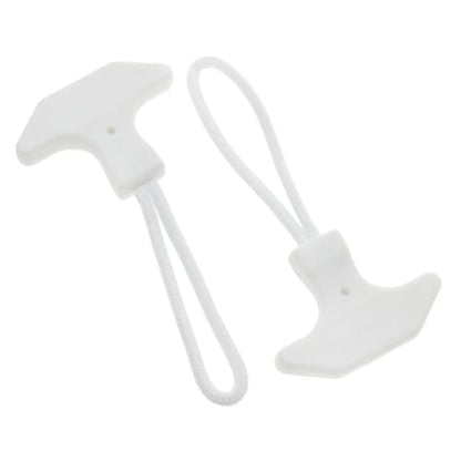 Zangc T-Shaped Zipper Pull Replacement of Heavy-Duty Zipper Pull Handle 2.75x1.37 inches White Color Suitable for suitcases Backpacks Handbags and Other Sports Equipment, etc 4pcs