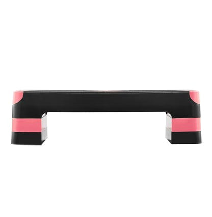 Aerobic Exercise Step Platform, 28-Inch Workout Aerobic Stepper, Height Adjustable Fitness Training Step Deck Trainer with 4 Risers, Non-Slip Surface Bench for Home Gym Cardio Strength, Red