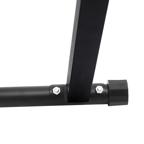 Foldable Pull Up Bar Stand, 440LBS Capacity Multifunction Triangular Structure Pull Up Station Home Gym Strength Training Workout Equipment with Adjustable Height for Pull-Ups Dips Push-Ups & More