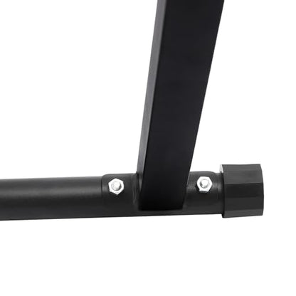 Foldable Pull Up Bar Stand, 440LBS Capacity Multifunction Triangular Structure Pull Up Station Home Gym Strength Training Workout Equipment with Adjustable Height for Pull-Ups Dips Push-Ups & More