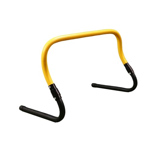 Agility Training Hurdle Jumping Bar Lightweight Speed Hurdle Adjustable for Games Coaching Workout Multi Sports Fitness, Yellow Black