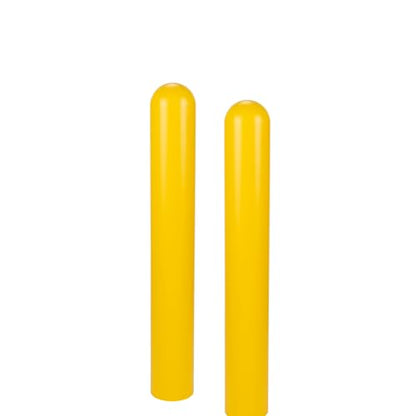 BollardGard 8" x 72" 2-Pack Round Top Bollard Cover- Innoplast (Yellow No Tape) - color: Yellow No Tape, size: 2-Pack