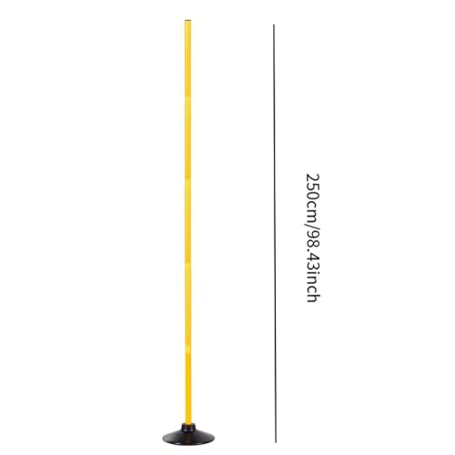 Soccer Training Marker Pole Set Football Sign Obstacle Cone Agility Rod PVC Rubber Base Suitable for Coaches Athletes Group Training Backyard - size: 2.5 m