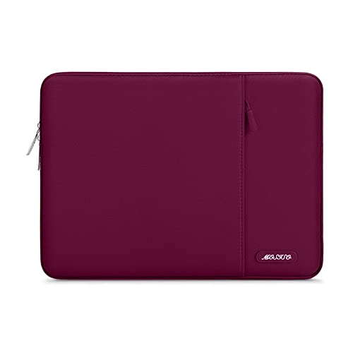 MOSISO Laptop Case 13 inch, Laptop Sleeve Compatible with MacBook Neo/Air/Pro 13 inch with A18/M5/M4/M3/M2/M1 Chip 2026-2016, Polyester Vertical Computer Sleeve Bag with Pocket, Wine Red - color: Wine Red, size: 13 inch