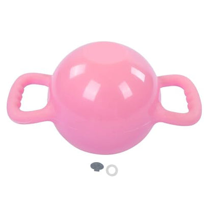 Water Filled Kettlebells, Adjustable Weight Fitness Equipment, Eco-Friendly PVC Kettlebell with Non-Slip Handle for Home Yoga Pilates Full Body Workout, 1.2-12 lb (Pink)