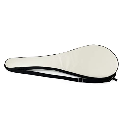 Tennis Bag Lightweight and Padded Tennis Rackets Cover with Adjustable Shoulder Strap - color: Beige, size: 31"x11.4"