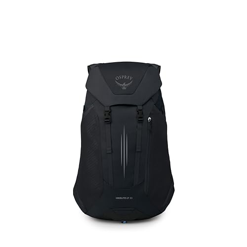 Osprey Hikelite LT 30L Hiking Backpack - Lightweight Travel Daypack with Rain Cover for Men and Women, Black - color: Black, style: 30l