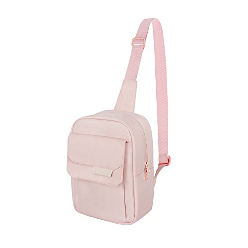 TULLIO Women Camera Bag, Small Lightweight Camera Sling Bag Waterproof DSLR/Mirrorless Crossbody Case with Rain Cover Everyday Shoulder Photgraphy Bag for Photographers - color: Pink, size: Small