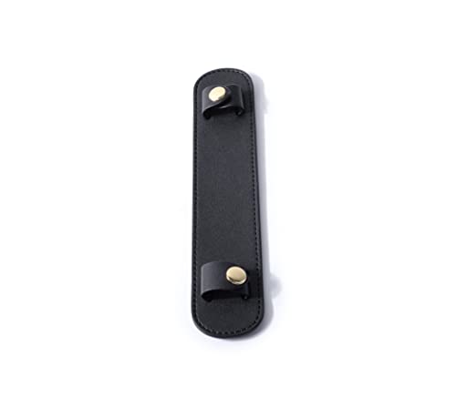 Leather Shoulder Strap Pad for Designer Trendy Bags - color: Black
