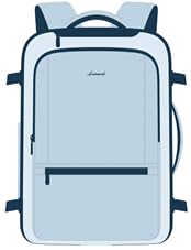 LOVEVOOK Travel Backpack for Women & Men, 40L Large Carry On Backpack Airline Approved, TSA Personal Item Weekender Bag, Water Resistant Laptop Backpacks with 3 Packing Cubes for Travel Essentials - color: Blue-light Blue, size: 18 Inch - 4 Pcs
