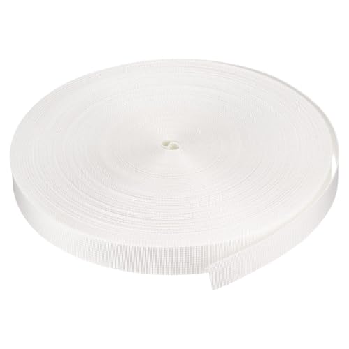 Nylon Webbing Strap Nylon Webbing Straps Durable Nylon Strap for Outdoor DIY Gear Repair,Backpack,Cargo Strap,Luggage-Rack,Pet Collars,Crafts - color: White, size: 1 inchx50 Yards