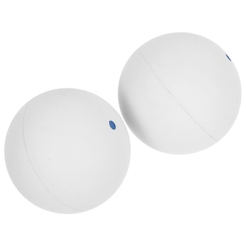 Single Dot Squash Training Balls 2pcs Rubber Reaction Trainer for Beginners Hand Eye Coordination Practice Bounce Ball for Squash Skill Improvement