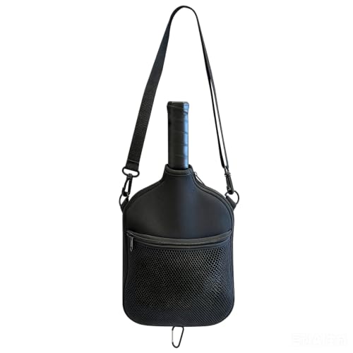 Pickleball Paddle Cover with Adjustable Shoulder Strap & Mesh Pocket