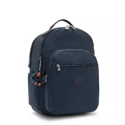 Kipling Women's Seoul Extra Large 17” Laptop Backpack, Durable, Roomy with Padded Shoulder Straps, Bag - color: True Blue Tonal 2, size: Large