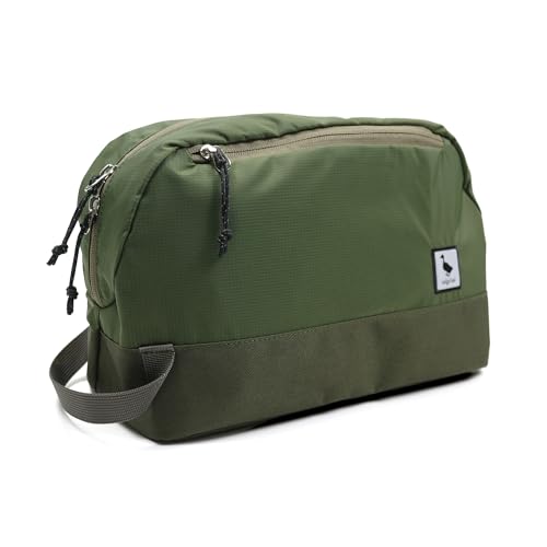 Travel Toiletry Bag 5L, Compact Travel Organizer with Waterproof TPU Wet/Dry Compartment - color: Medium Olive, size: 5L