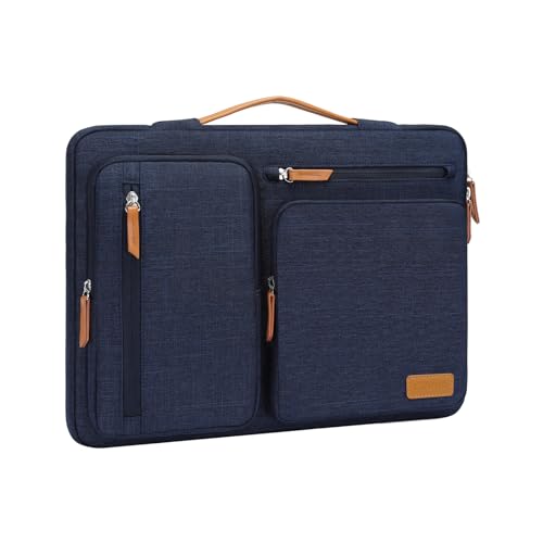 MOSISO 360 Protective Laptop Case 14 inch, 14 inch Laptop Sleeve Compatible with HP Lenovo Dell ASUS Acer, HP, Dell Latitude, Lenovo, Side Open Carrying Case with 4 Zipper Pockets&Handle, Navy Blue - color: Navy Blue, size: 14 inch