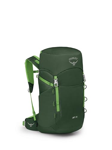Osprey Jet 28L Kid's Hiking Backpack, Green OS - color: Green Canopy, size: 28L