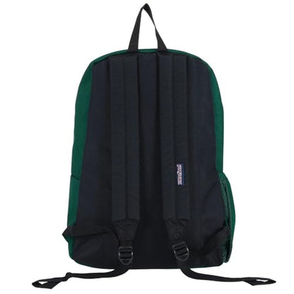 JanSport Cross Town Backpack 17" x 12.5" x 6" - Simple Bag for Everyone with 1 Main Compartment, Front Utility Pocket - Premium Class Accessories - Deep Juniper - color: Deep Juniper