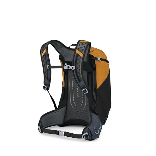 Osprey Hikelite 28L Durable Hiking Backpack - Travel Daypack with Rain Cover for Men and Women, Tungsten Yellow - color: Tungsten Yellow, style: 28l