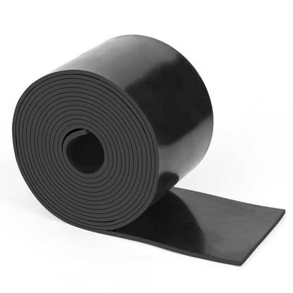 HooTown Solid Rubber Sheets Strips, 3” Wide x 1/8" Thick x 120” Long Neoprene Rubber Rolls Perfect for DIY Gasket Material, Sealing, Liner, Shield, Padding, Mat for Weather Stripping, No Adhesive - size: 3” Wide x 120” Long, style: 1/8" Thick