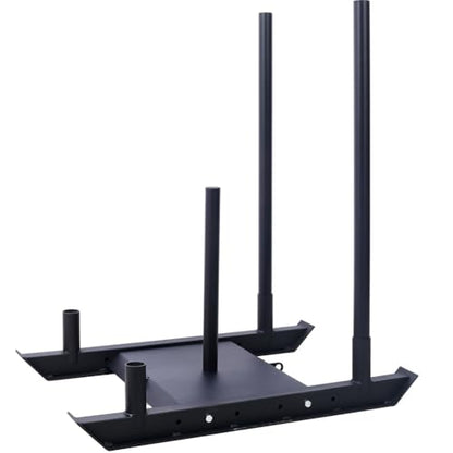 Weight Sled for Strength and Speed Training, Heavy Duty Push Pull Workout Sled for Athletic Conditioning, Power Sled for Turf and Grass, Compatible with 2" Olympic Weight Plates