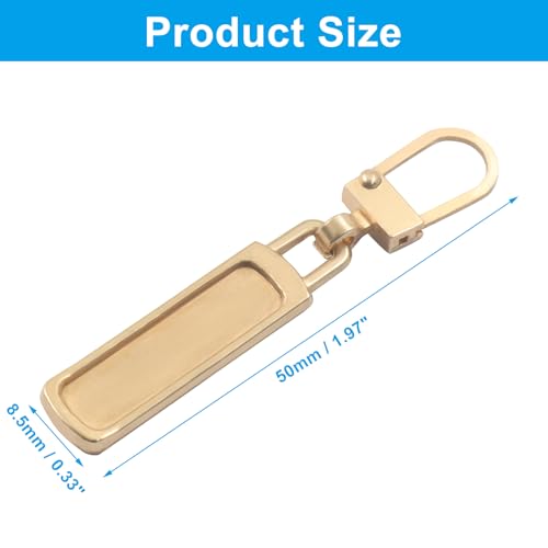 Unlorspy 6Pcs Upgraded Zipper Pull Replacements, Universal Detachable Slider Handles for Purses, Jackets, Backpacks, Boots, Coats, Luggage&Jeans(Gold) - color: Gold