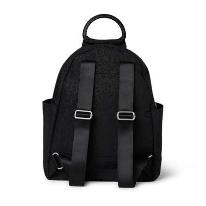 Baggallini Women's All Day Backpack, Black Cheetah Emboss, One Size… - color: Black Cheetah Emboss