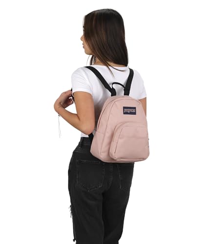 JanSport Half Pint Mini Backpack, 10.2 L - Durable Mini Bag Purse with Adjustable Shoulder Straps, Single Main Compartment, Zippered Stash Pocket, Misty Rose - color: Misty Rose