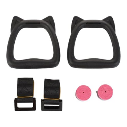 POPETPOP Gymnastic Rings with 1m Straps Set, Adjustable Pull-up Rings for Home Strength Training, Sturdy Indoor Fitness Equipment for ’s Workout and Gymnastics