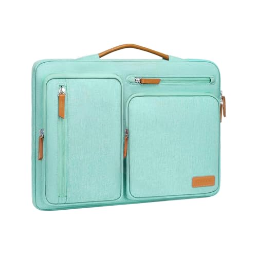 MOSISO 360 Protective Laptop Case 13.3 inch, 13-13.3 inch Laptop Sleeve Compatible with MacBook Air/Pro 13 / Pro 14,HP Dell Acer ASUS,Side Open Carrying Case with 4 Zipper Pockets&Handle, Aqua Green - color: Aqua Green, size: 13.3 inch