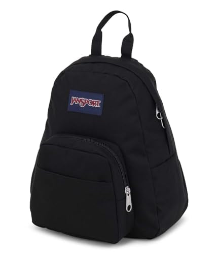 JanSport Half Pint Mini Backpack, 10.2 L - Durable Mini Bag Purse with Adjustable Shoulder Straps, Single Main Compartment, Zippered Stash Pocket, Black - color: Black