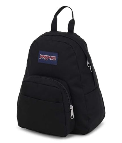 JanSport Half Pint Mini Backpack, 10.2 L - Durable Mini Bag Purse with Adjustable Shoulder Straps, Single Main Compartment, Zippered Stash Pocket, Black - color: Black