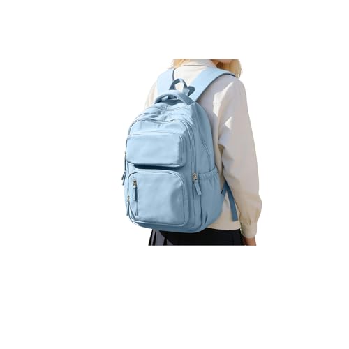 Backpack for Women Men Lighweght Casual Daypack Classic Waterproof Travel Daypack - color: Light Blue